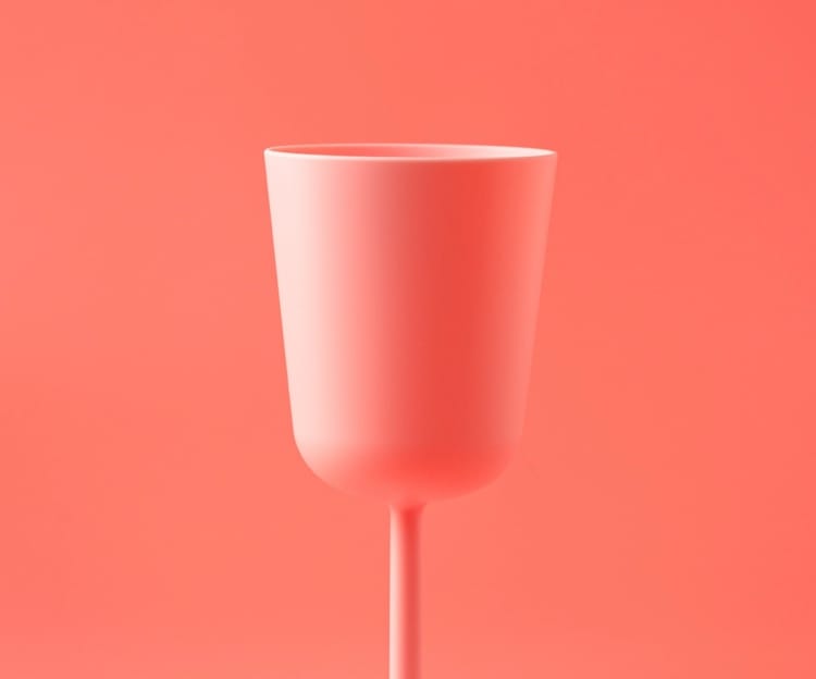 Pink plastic cup